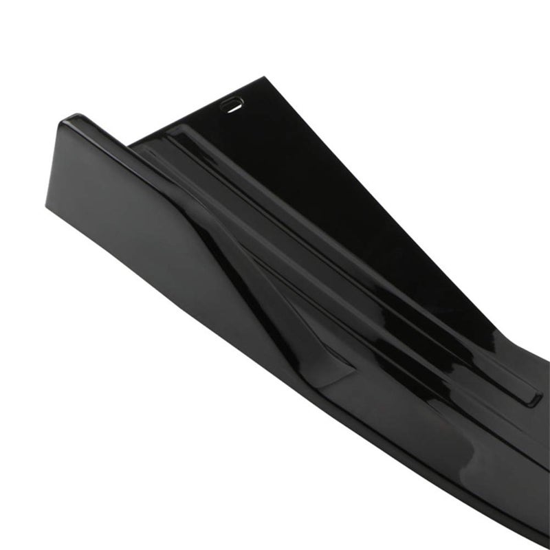 idain 2PCS Universal Rear Bumper Lip Diffuser Splitter Canard Protector Front Bumper Lip Body Kit Front Bumper Side Skirt Spoiler Splitter (Black) - Image 3